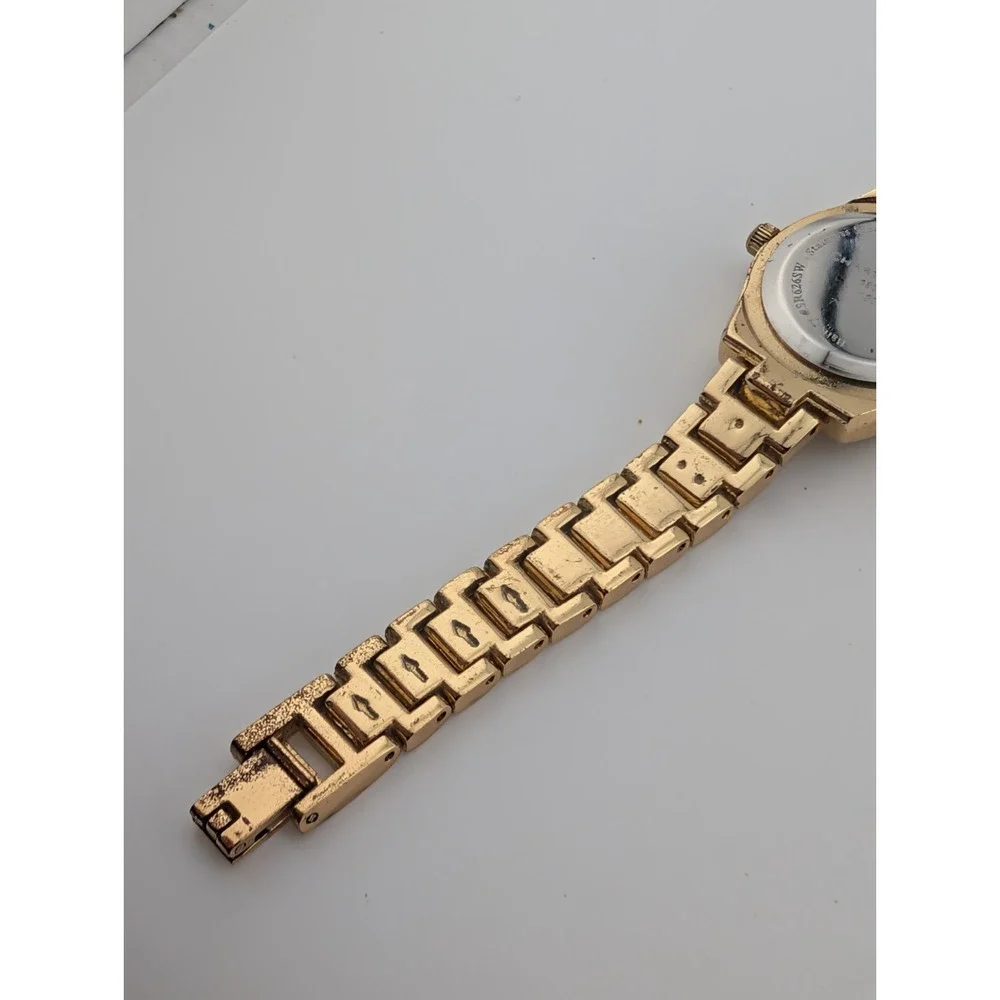Charter Club Watch Women 24mm Case Gold Rhinstones 6